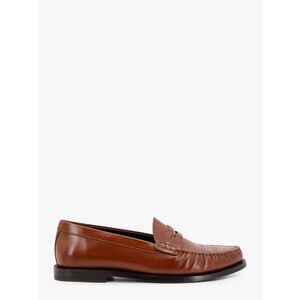 Celine Men Vivienne Leather Loafer With Perforated Triomphe Logo
